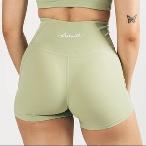 Alphalete pulse “matcha” shorts